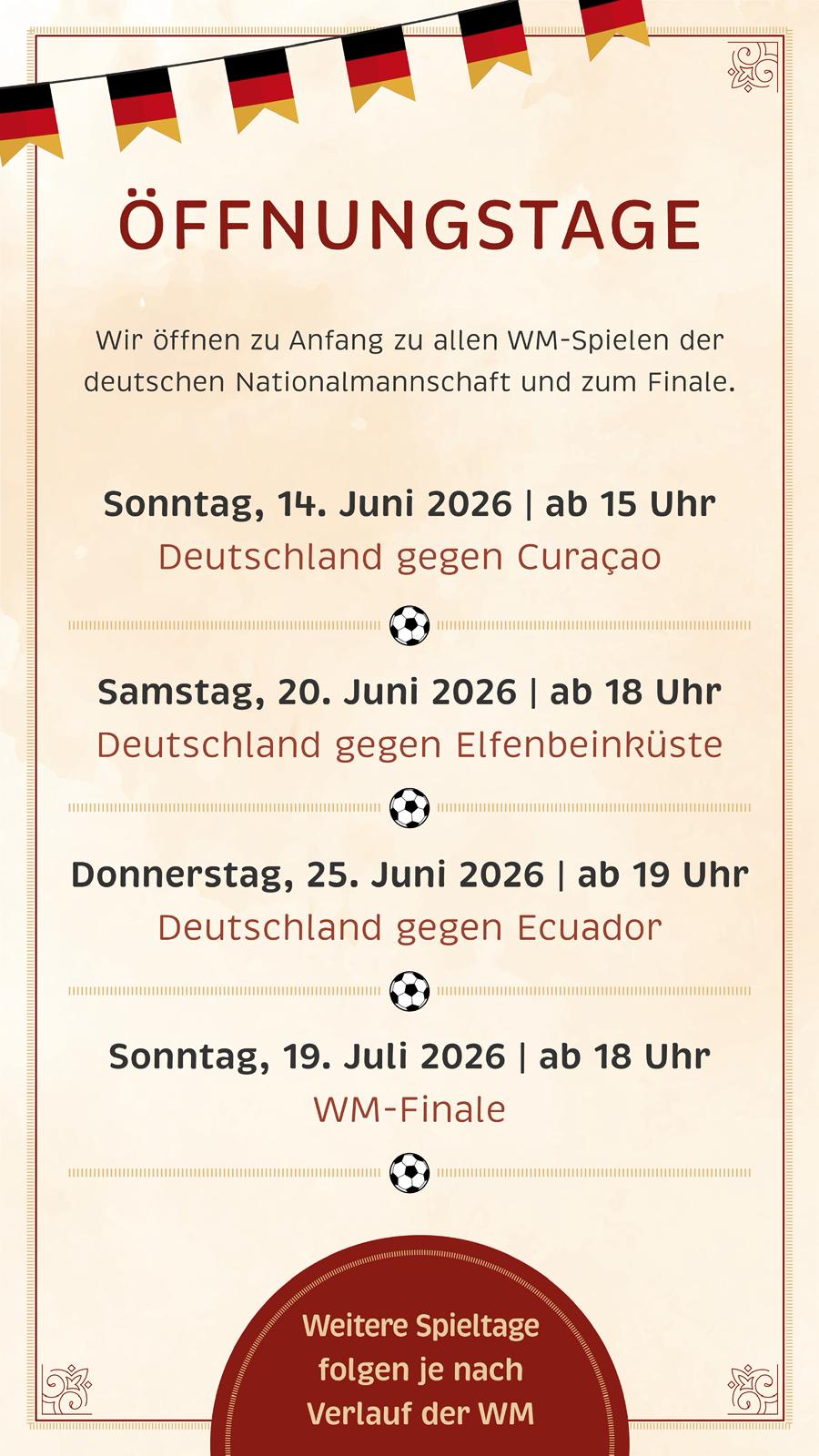 Opening days football world cup 2026